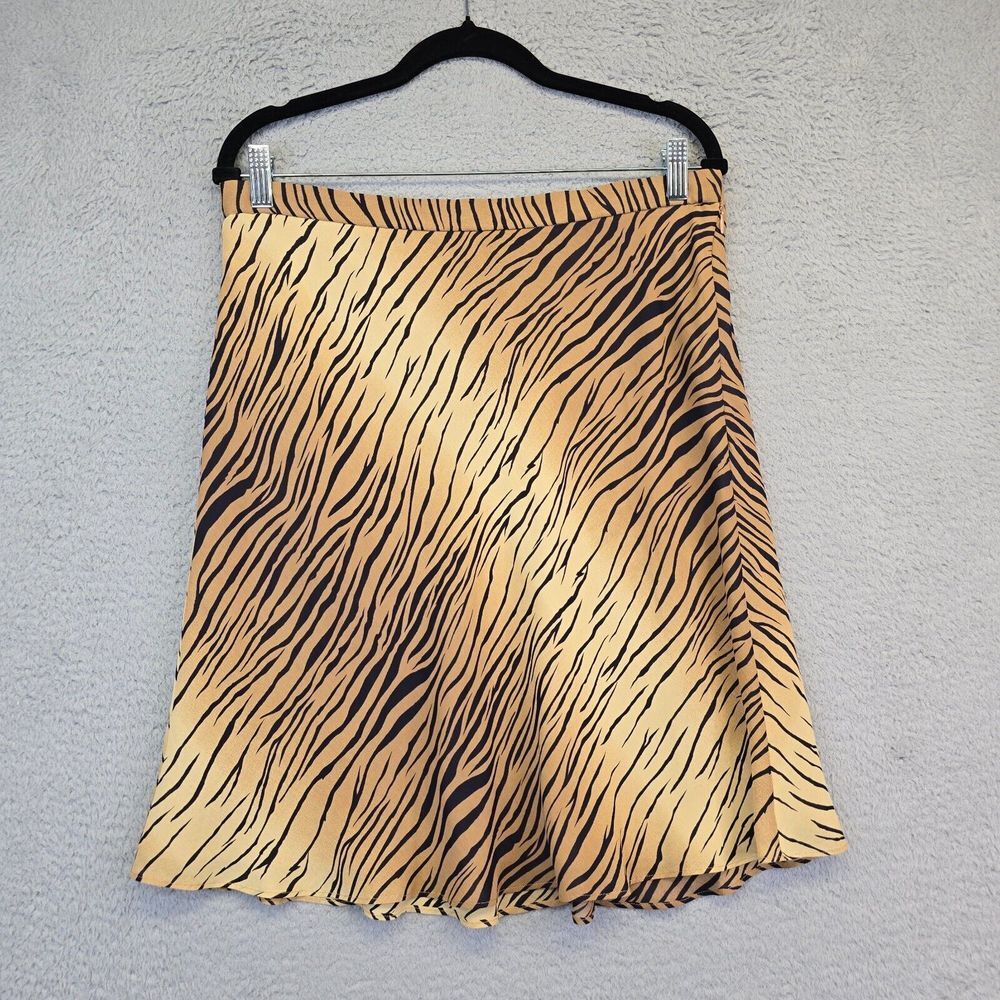 Lennie Nina Leonard Skirt Womens PL Animal Tiger Print Ombre Y2K Mob Wife Baddie